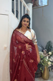 Linen saree