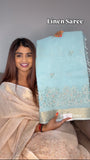 Linen saree