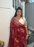 Linen saree