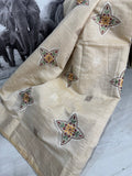 Linen cotton saree