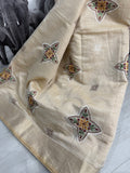 Linen cotton saree