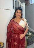 Linen saree