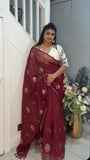 Linen saree