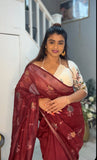 Linen saree
