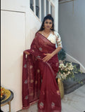 Linen saree