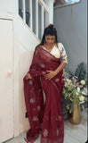Linen saree