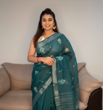 Linen saree