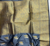 Grey Banarasi Silk Saree