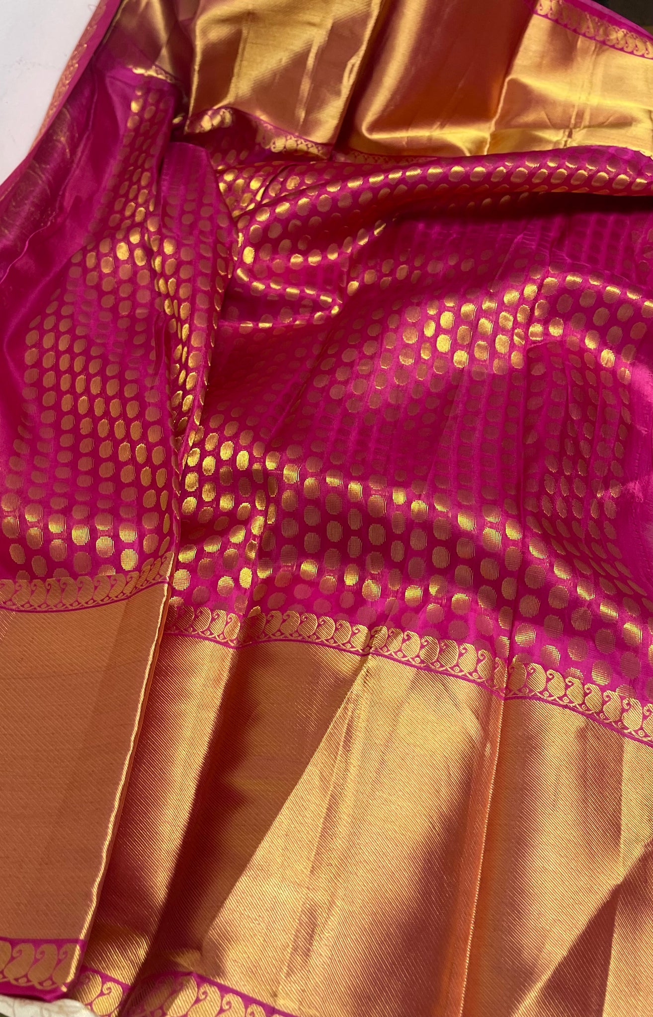 Organza saree with rich border and running blouse | Kanchi organza sarees,  Saree trends, Organza saree